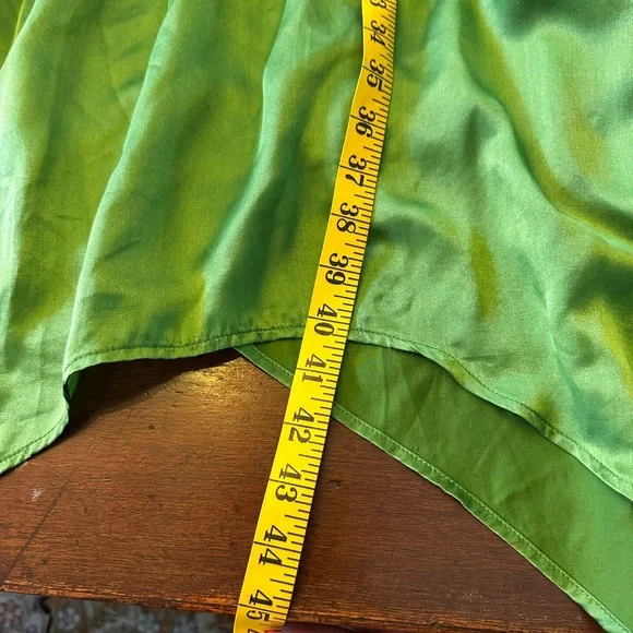 All Saints SZ 0 The‎ Estelle Green  Long Sleeve V-Neck asymmetrical midi dress - Picture 15 of 16